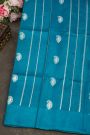 Matka Silk Teal Blue Saree