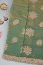 Designer Organza Green Saree
