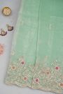 Designer Organza Mint Green Saree