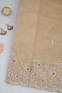 Designer Organza Peach Saree