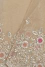Designer Organza Peach Saree