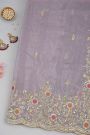 Designer Organza Lavender Saree