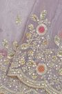 Designer Organza Lavender Saree