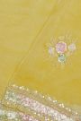 Designer Organza Yellow Saree