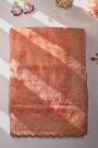 Designer Organza Peach Saree