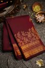 Kancheepuram Silk Dark Maroon Saree