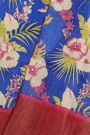 Fancy Tussar Royal Blue Saree