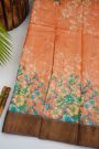 Fancy Tussar Peach Saree