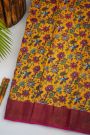 Fancy Tussar Yellow Saree