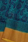 Fancy Tussar Teal Blue Saree