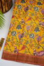 Fancy Tussar Yellow Saree
