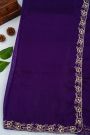 Designer Crepe Navy Blue Saree