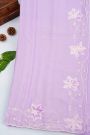 Designer Crepe Lavender Saree