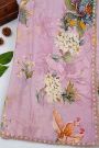 Designer Crepe Lavender Saree