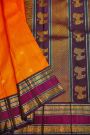 Kancheepuram Silk Orange Saree