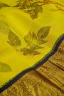 Kalamkari Print Silk Parrot Green Saree