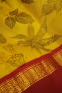 Kalamkari Print Silk Yellow Saree