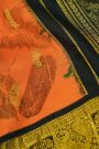 Kalamkari Print Silk Peach Saree