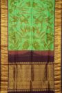 Kalamkari Print Silk Sea Green Saree