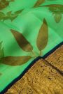 Kalamkari Print Silk Sea Green Saree
