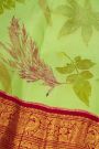 Kalamkari Print Silk Light Green Saree