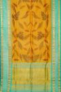 Kalamkari Print Silk Orange Saree