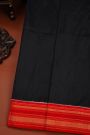 Ikat Silk Black Saree