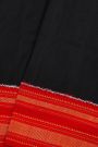 Ikat Silk Black Saree