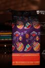 Ikat Silk Violet Saree