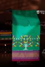 Ikat Silk Sea Green Saree