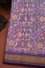 Ikat Silk Lavender Saree
