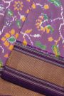 Ikat Silk Lavender Saree