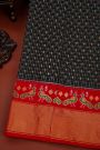 Ikat Silk Black Saree