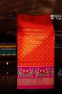 Ikat Silk Red Saree