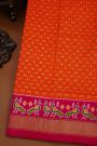 Ikat Silk Red Saree