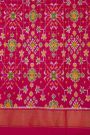 Ikat Silk Red Saree