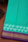 Ikat Silk Sea Green Saree