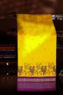 Ikat Silk Yellow Saree
