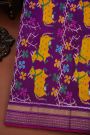 Ikat Silk Yellow Saree