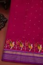 Ikat Silk Magenta Saree