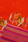Ikat Silk Red Saree