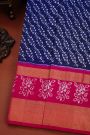 Ikat Silk Navy Blue Saree