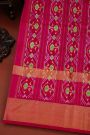 Ikat Silk Navy Blue Saree