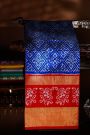 Ikat Silk Blue Saree