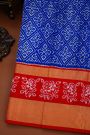 Ikat Silk Blue Saree