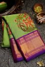 Kancheepuram Silk Parrot Green Saree