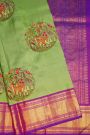 Kancheepuram Silk Parrot Green Saree
