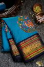 Kancheepuram Silk Sky Blue Saree