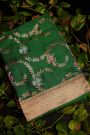 Banarasi Silk Bottle Green Saree