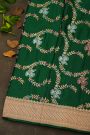 Banarasi Silk Bottle Green Saree